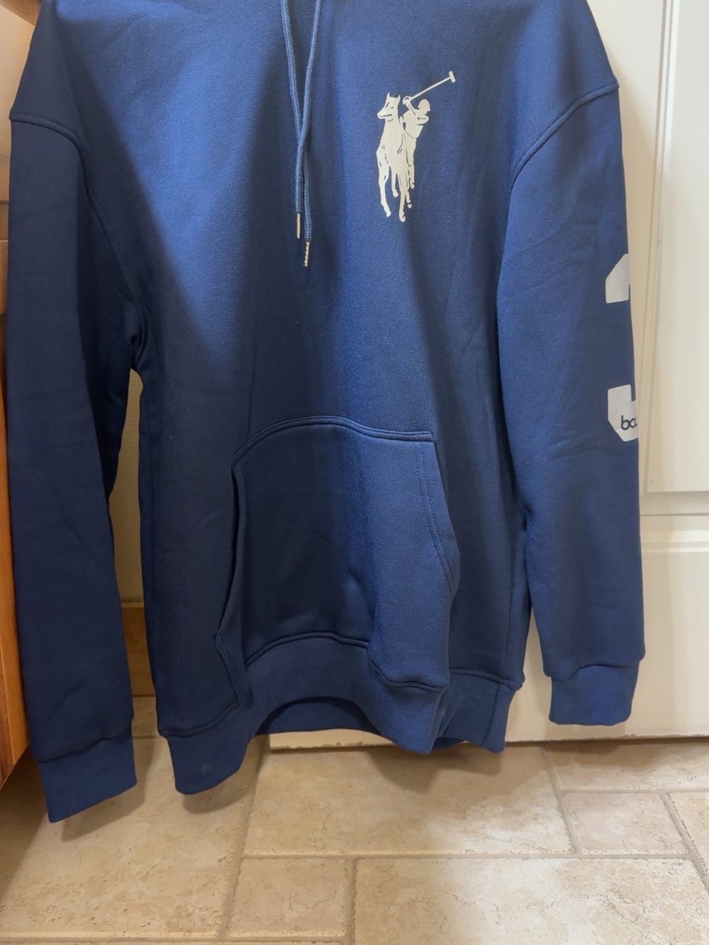 Polo by Ralph Lauren Navy Blue Large Pony Pullover Hoodie